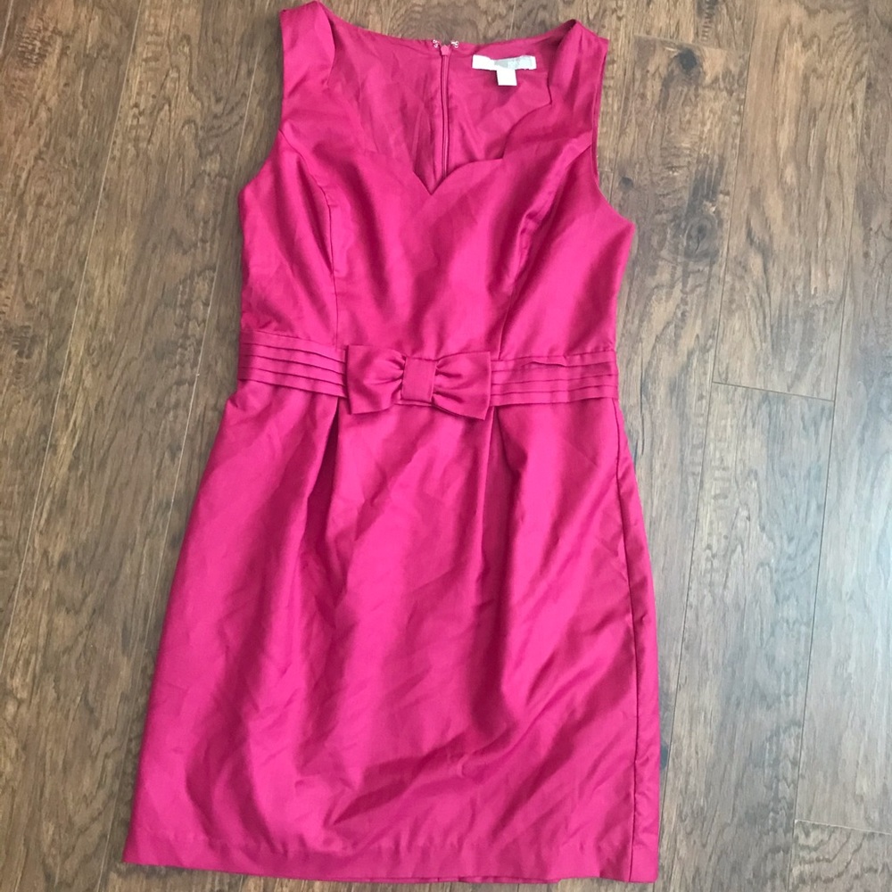 Forever 21 Medium Sweet heart Fuchsia Pleat Dress
